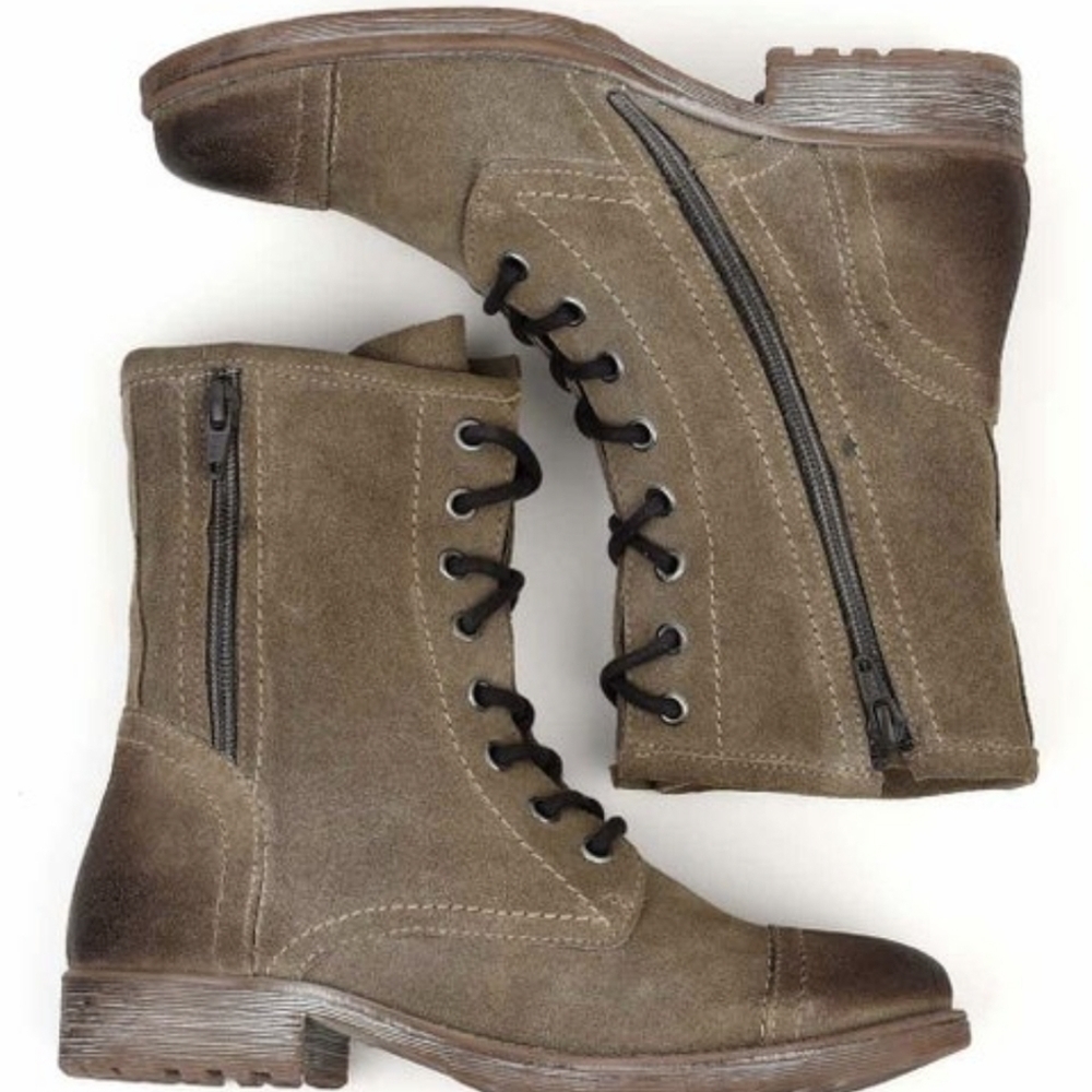 ROAN by Bed StuWomens Burnished High Top Lace Up Military Moto Boots shoes sz 10 - Picture 3 of 13